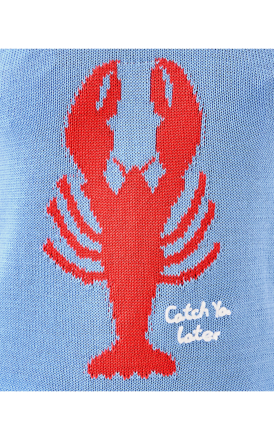EMRA SWEATER TANK, JACARANDA BLUE LOBSTER JACQUARD