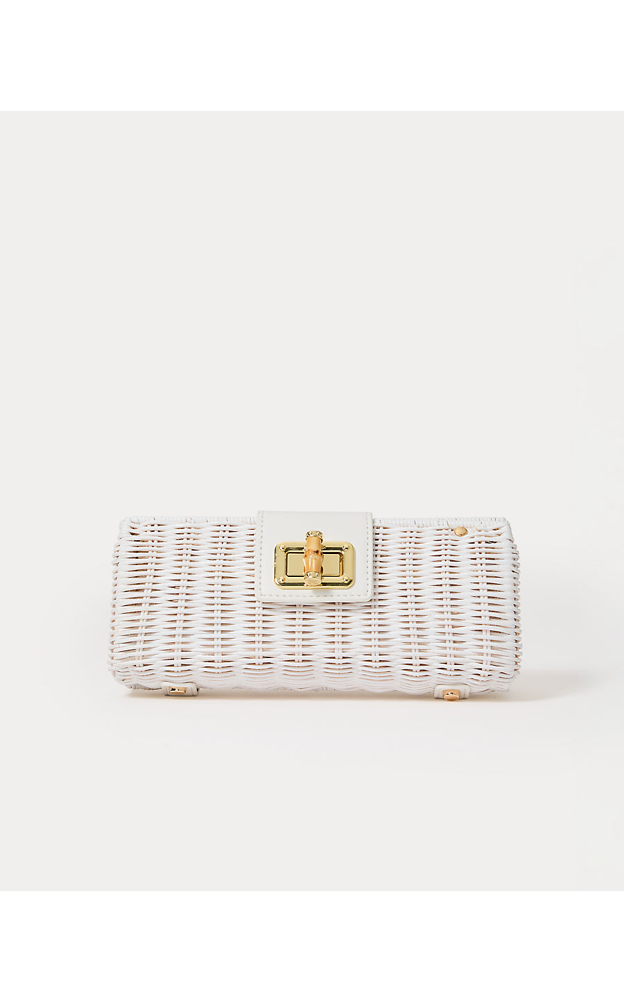 LEENA WICKER CLUTCH, RESORT WHITE