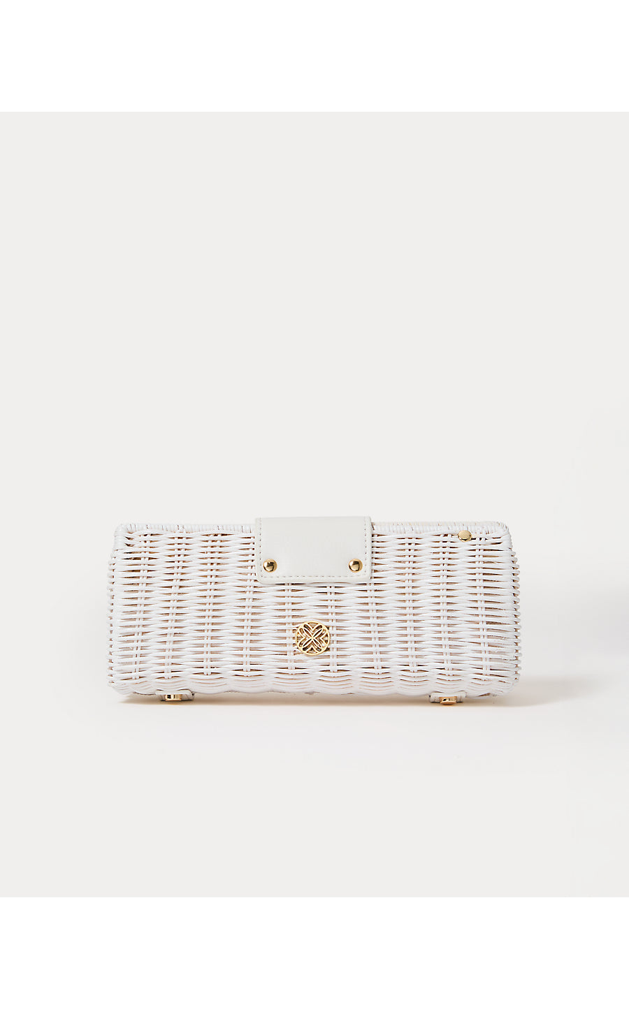 LEENA WICKER CLUTCH, RESORT WHITE