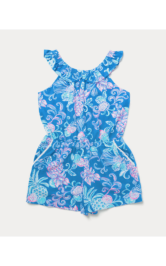 YARDLEY ROMPER, SUNWASHED BLUE CITRUS CRUSH
