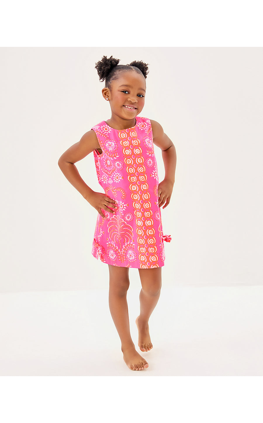 LITTLE LILLY CLASSIC SHIFT, SUNKISSED PINK BREEZY PALM ENGINEERED LITTLE LILLY