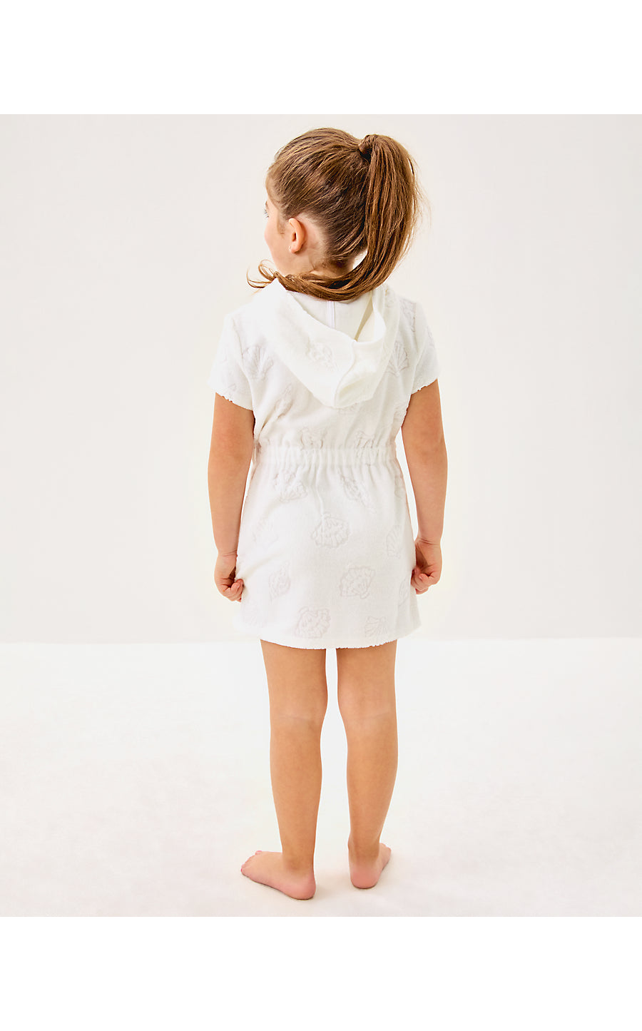 CHAPLIN COVER UP, RESORT WHITE BEACHCOMBER SHELL JACQUARD TERRY