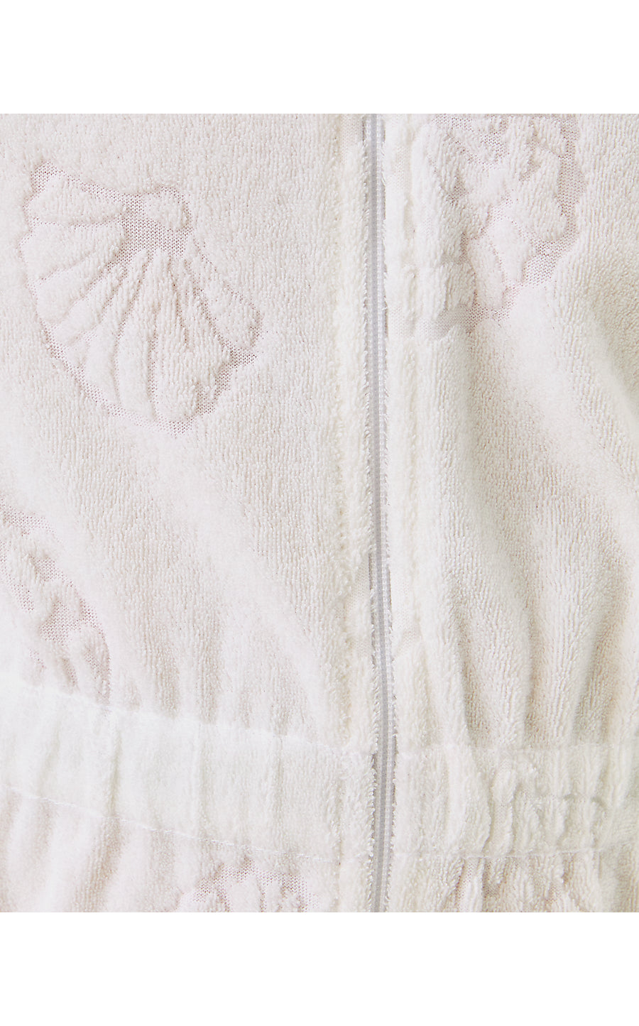 CHAPLIN COVER UP, RESORT WHITE BEACHCOMBER SHELL JACQUARD TERRY