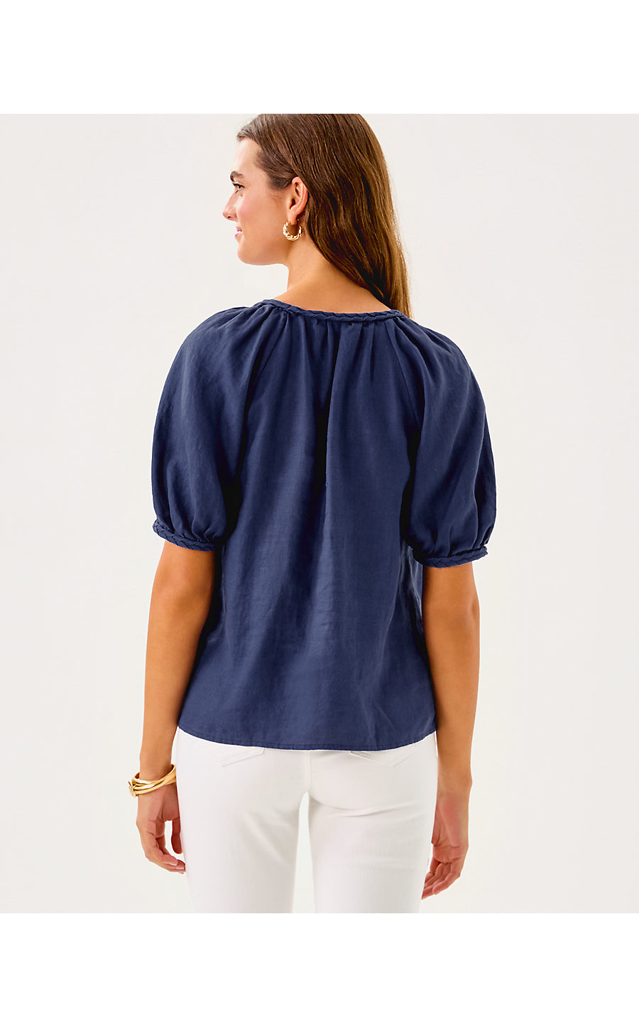 CALAIS SHORT SLEEVE TOP, SAPPHIRE POOL