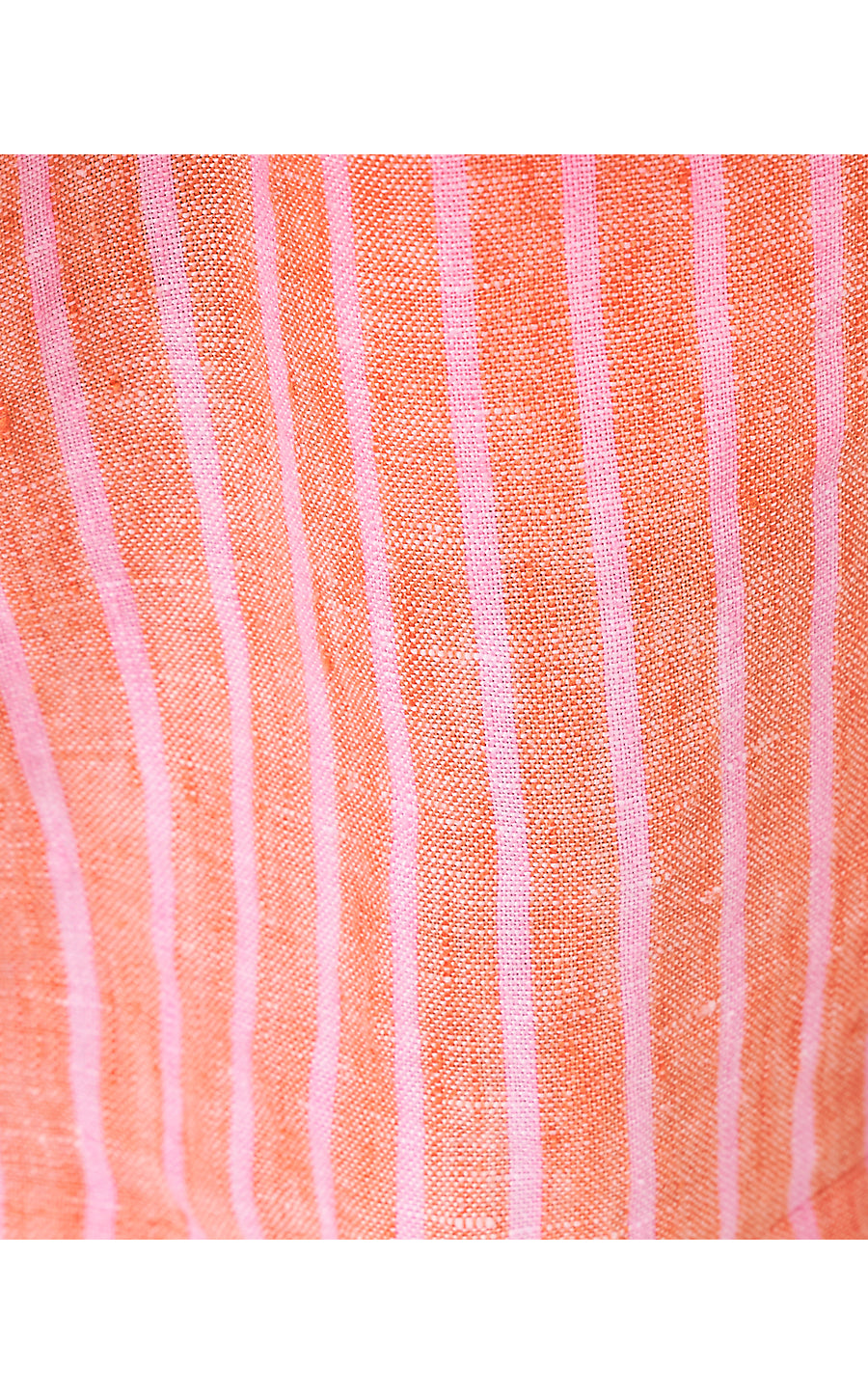CARDEN RUFFLE TOP, SUNSET ORANGE X CONCH SHELL PINK SAINT TROPEZ STRIPE