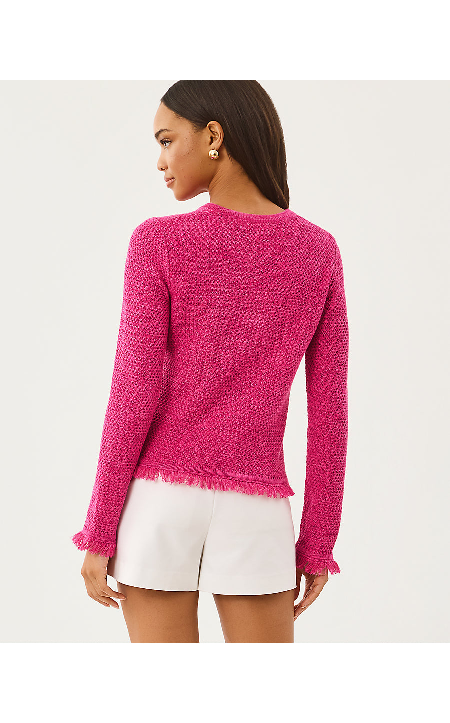 KELSO CARDIGAN, PINK ASTER MARL