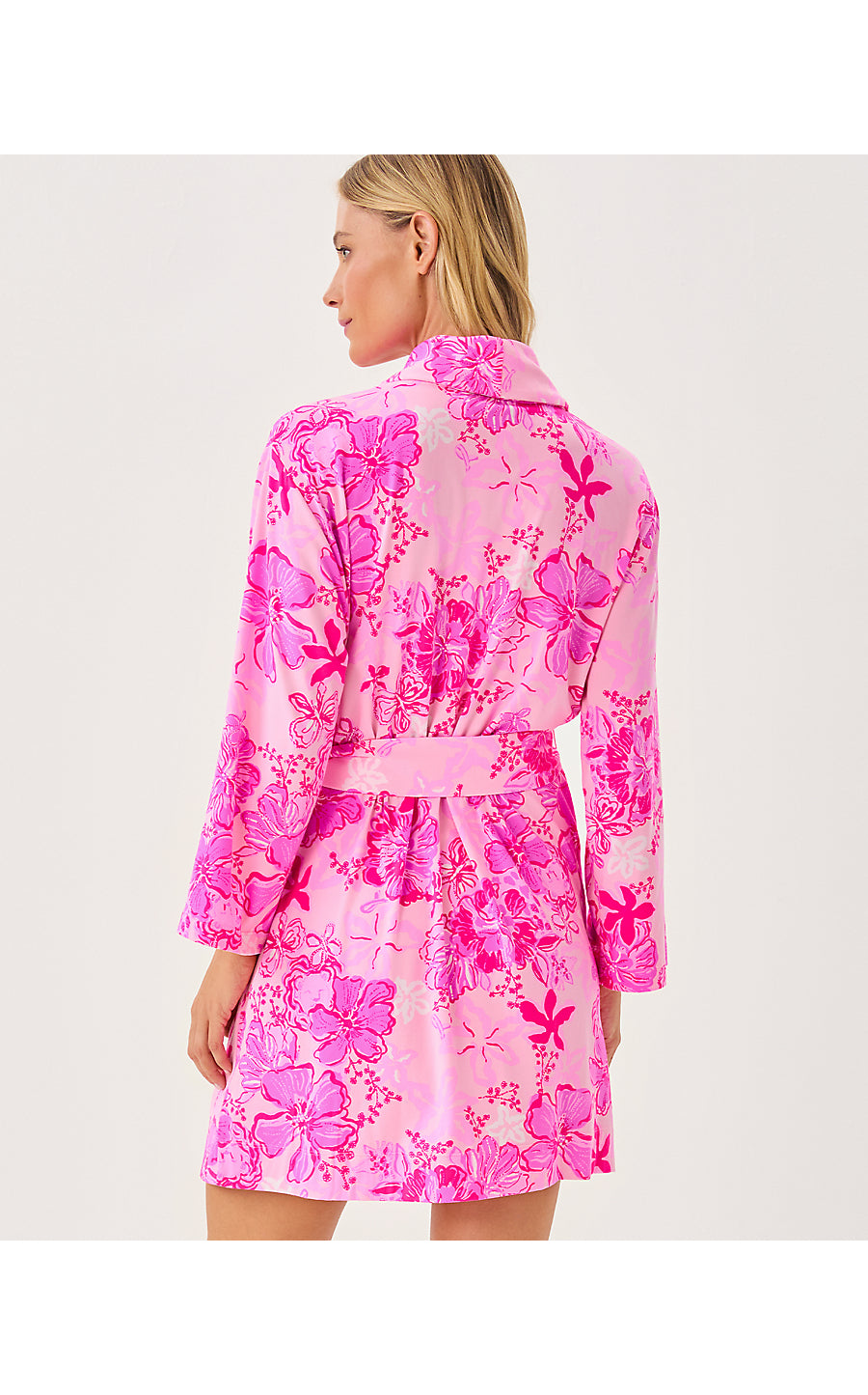 ISSIE PJ KNIT ROBE, PARIGI PINK SUPPORTING SQUAD