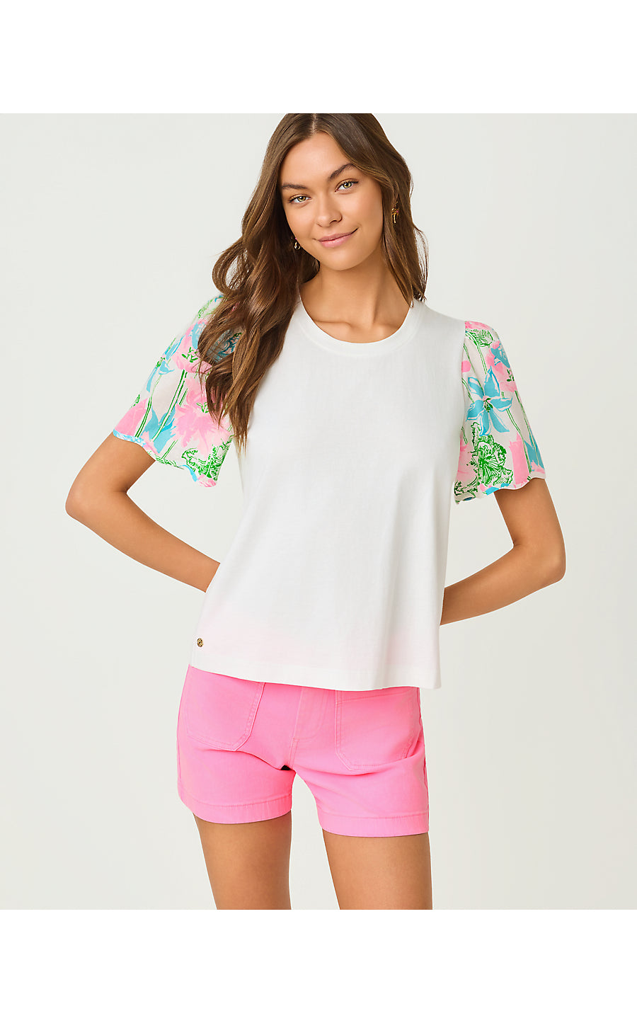 BRITTAN KNIT TOP, RESORT WHITE VINEY LINEY