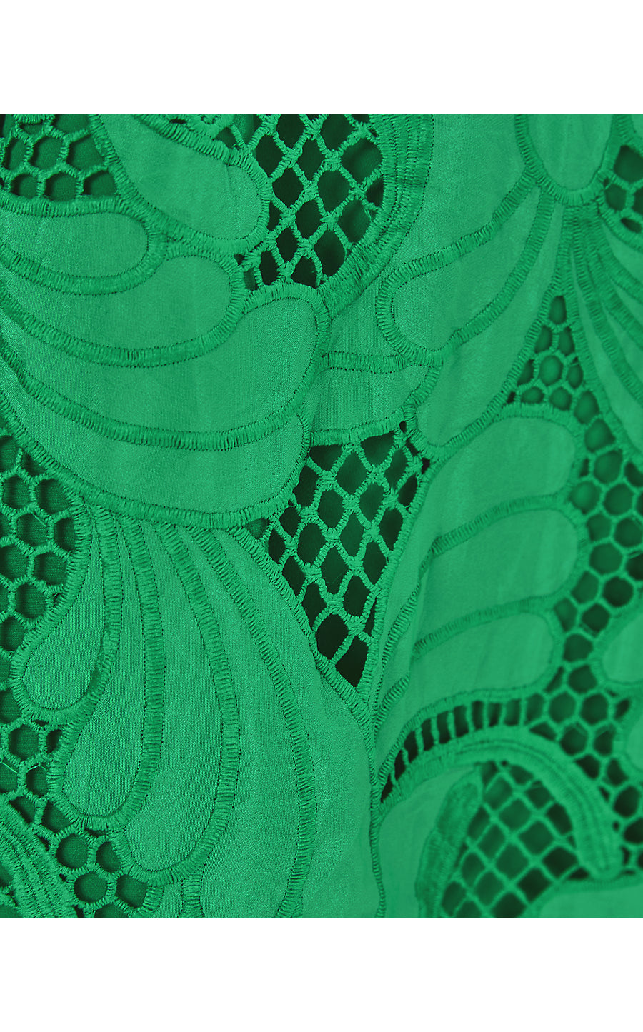 DENISE LACE MIDI DRESS, KITTS GREEN SWAY WITH ME SCALLOPED LACE