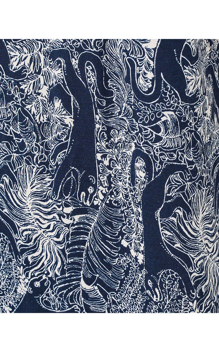 DELSIE DRESS, LOW TIDE NAVY LIL PALM PROWL