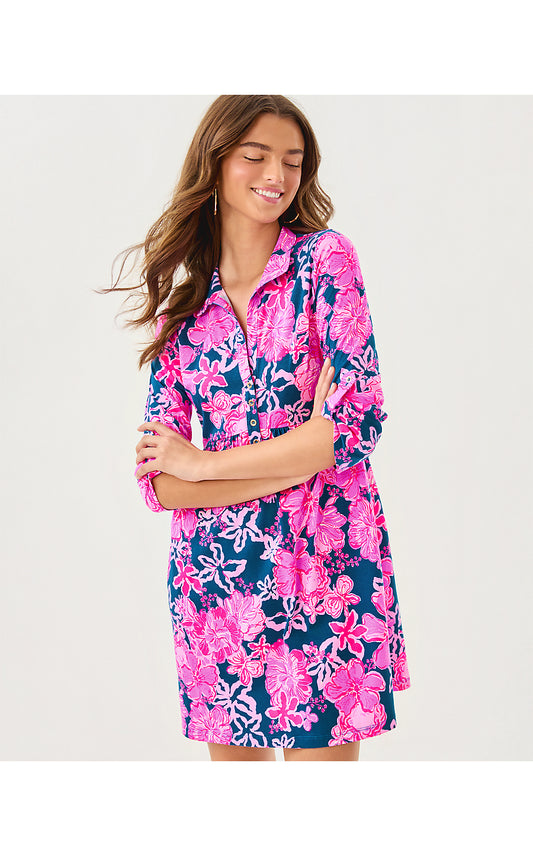 SARALYN DRESS, STARLIGHT NAVY ONCE AND FLORAL