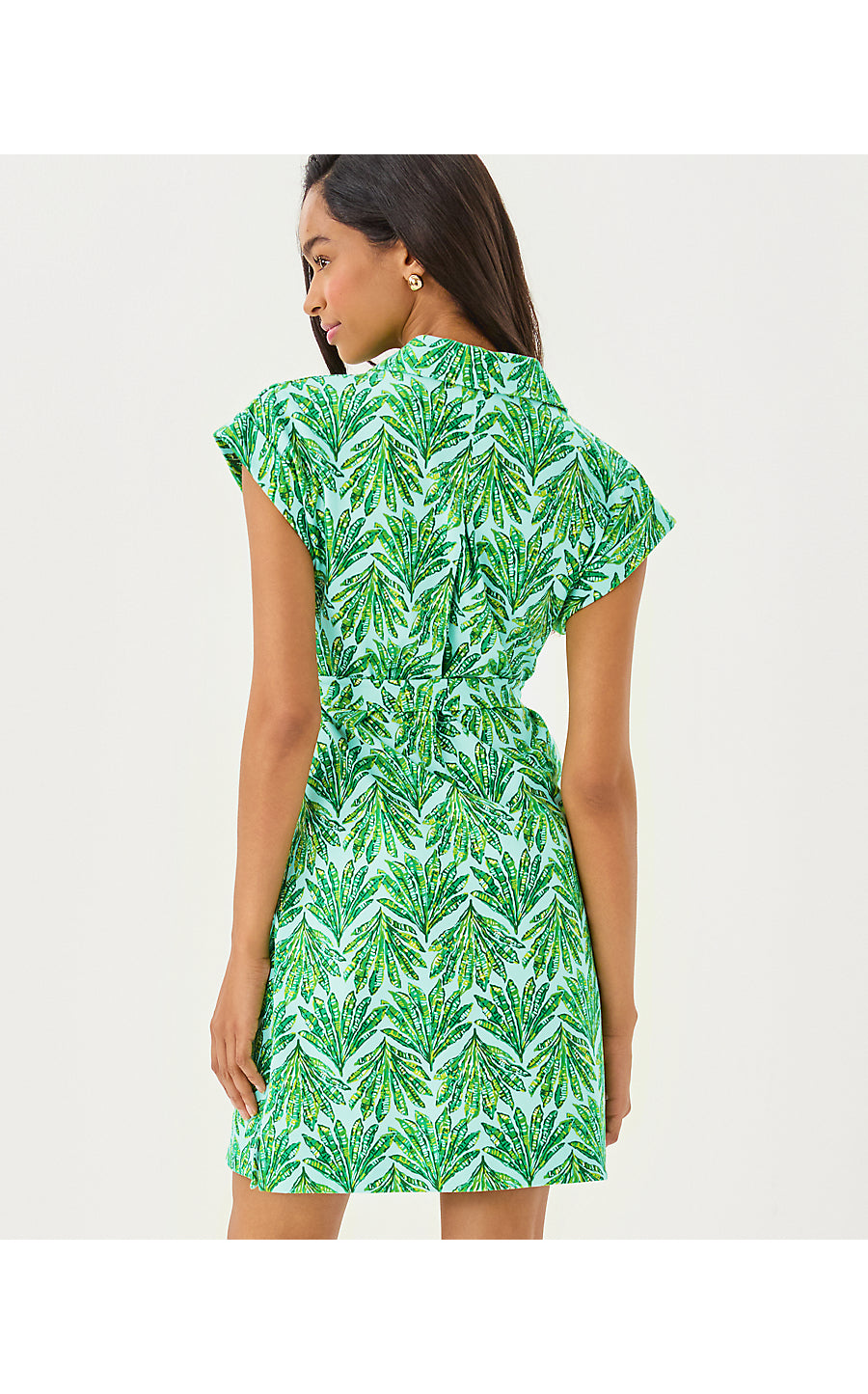 EMERSYN DRESS, KITTS GREEN CROSSGRAIN SHADY BABE