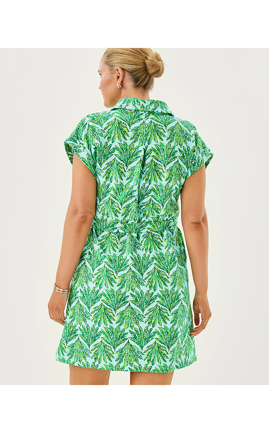 EMERSYN DRESS, KITTS GREEN CROSSGRAIN SHADY BABE