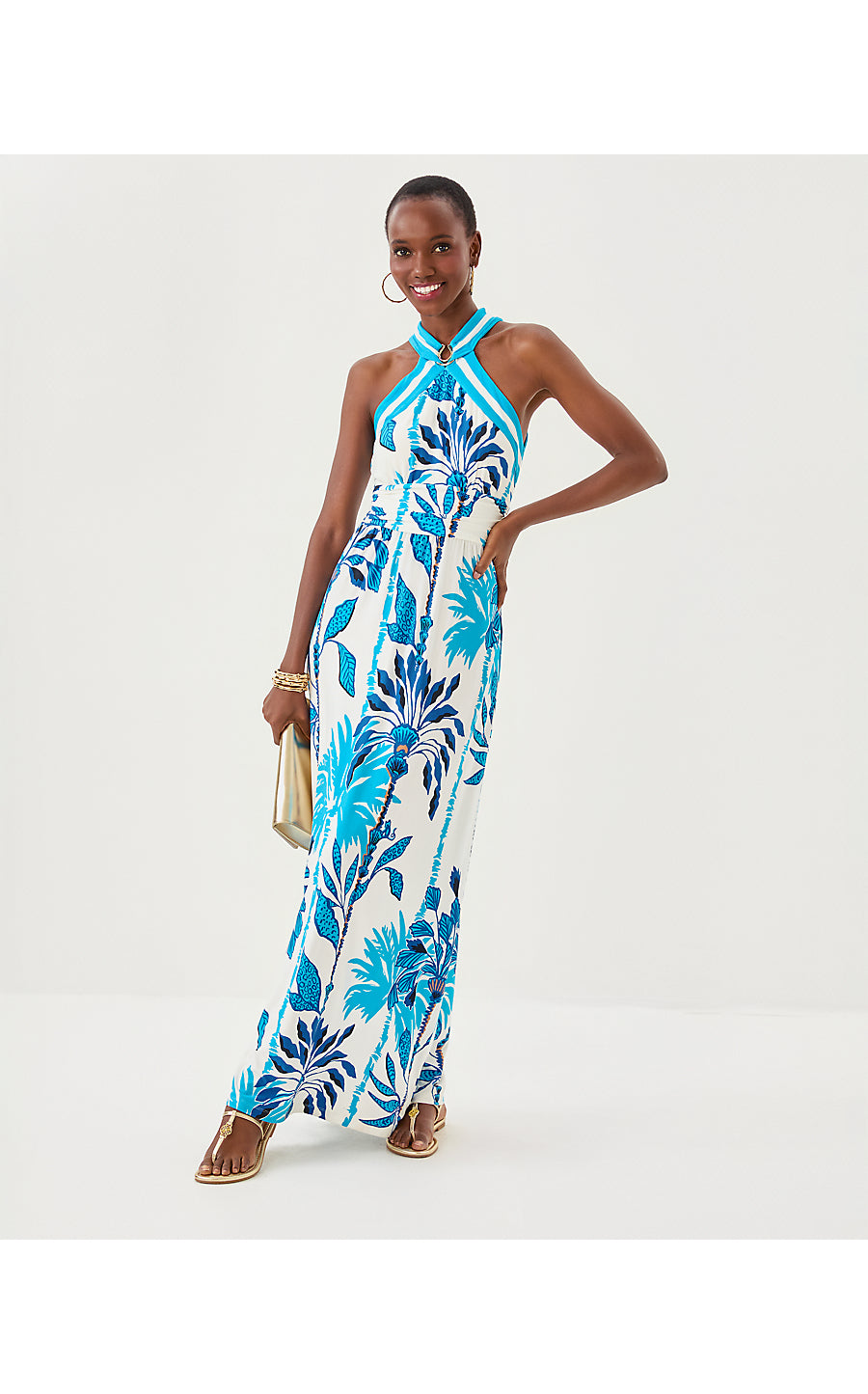 Women's Devena Halter Maxi Dress In White - Lilly Pulitzer Women's Devena Halter Maxi Dress In White - Lilly Pulitzer