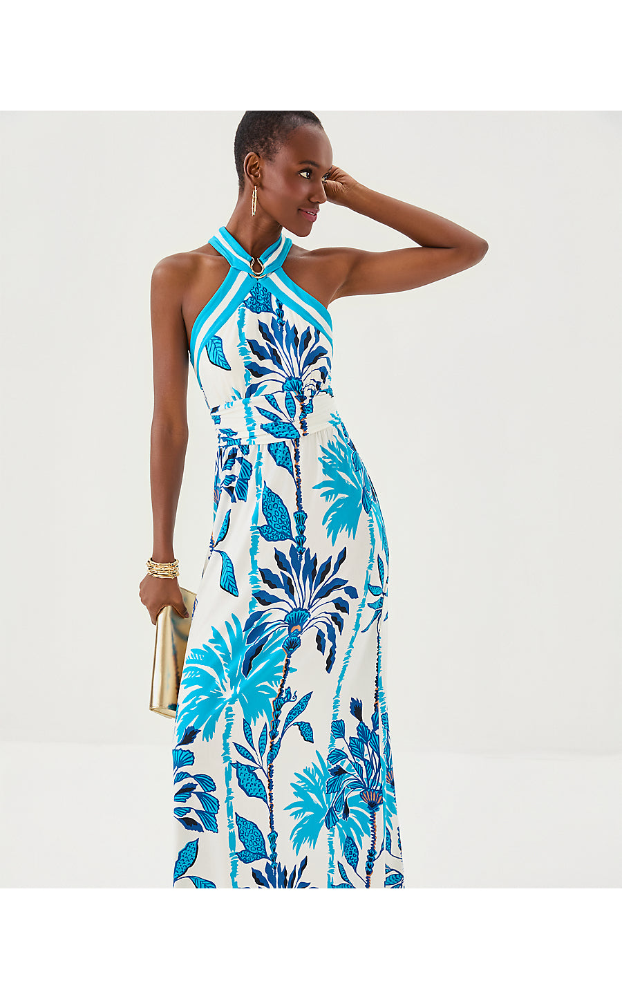 DEVENA MAXI DRESS, COCONUT OVERSIZED SWAYIN IN THE BREEZE ENGINEERED KNIT MAX