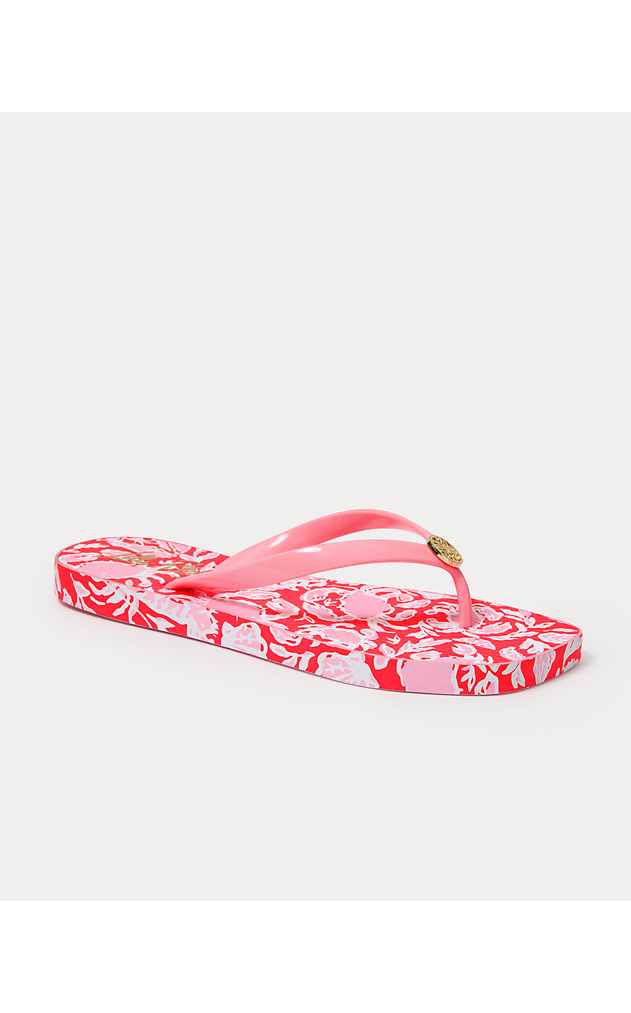 SANDSATIONAL SQUARE TOE FLIP FLOP, CANE CORAL CRAB COLLAB SHOE