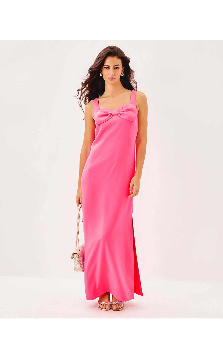 chinese dress ladies BRIA MAXI DRESS, SUNKISSED PINK