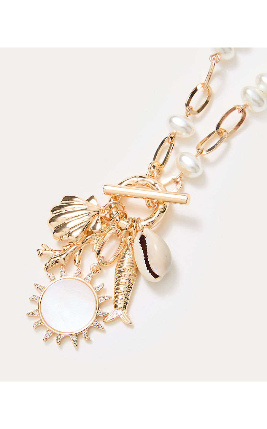SUNBATHERS BLISS NECKLACE, GOLD METALLIC