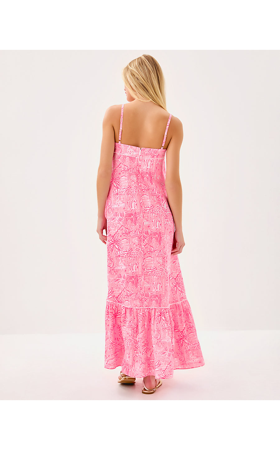 ROZALIE LINEN MAXI DRESS, CONCH SHELL PINK PENNYS PLAYGROUND