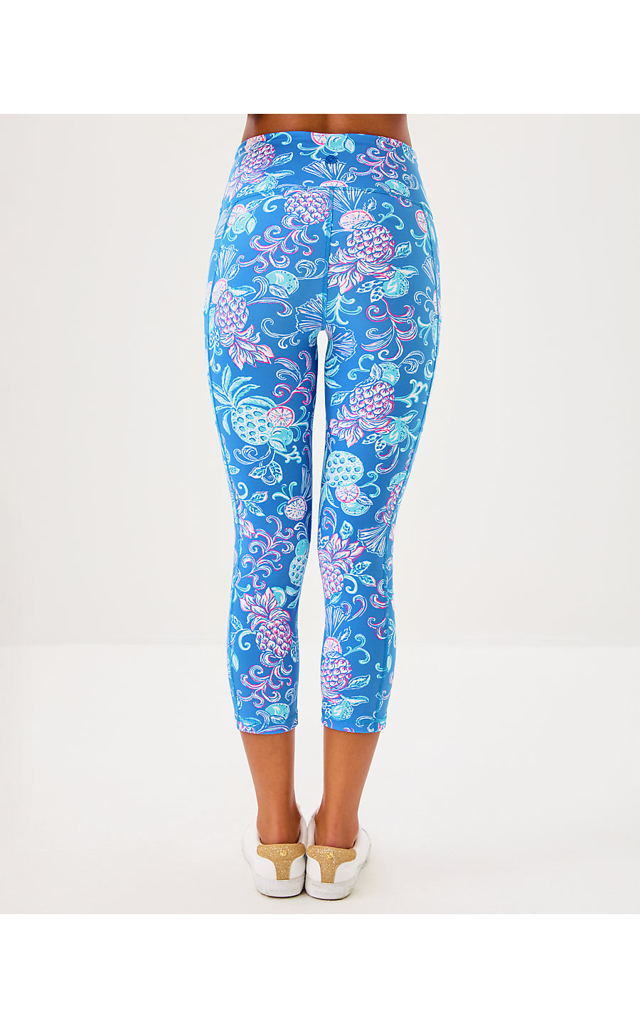 WEEKENDER HIGH RISE CROP UPF 50+, SUNWASHED BLUE CITRUS CRUSH