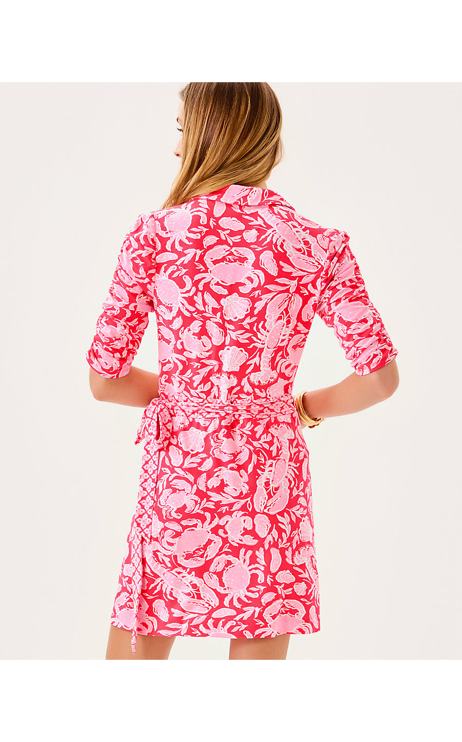 IBBY SKIRTED ROMPER, CANE CORAL CRAB COLLAB ENGINEERED ROMPER
