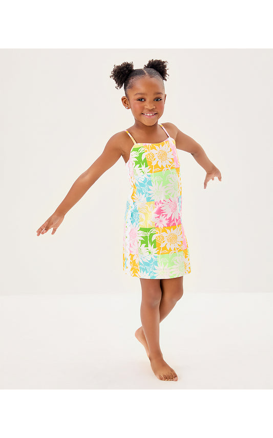MINI SHELLI DRESS, MULTI VIA SUNNY SUNFLOWERS