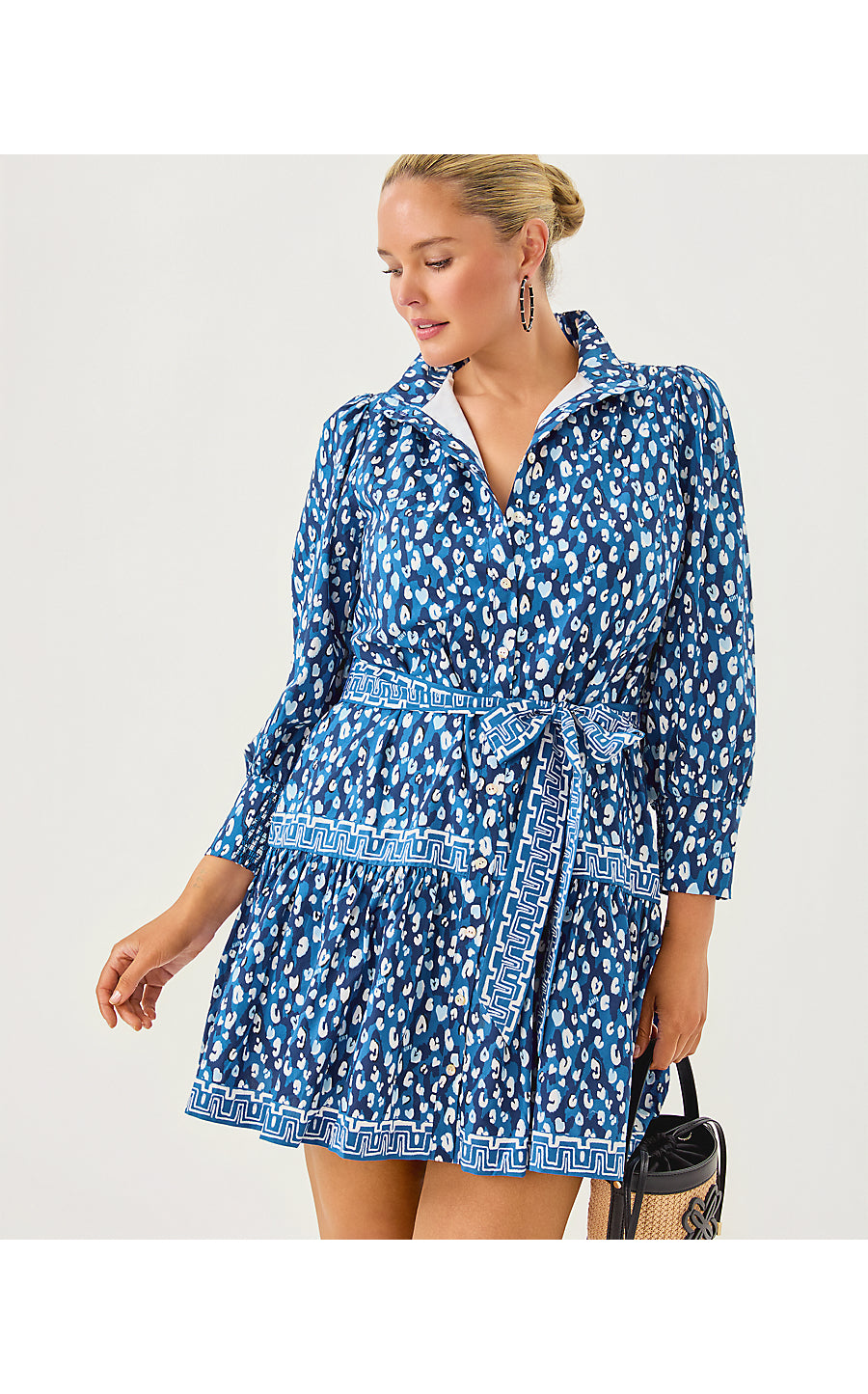 DRENA DRESS, STARLIGHT NAVY YOURE AN ANIMAL ENGINEERED WOVEN DRESS