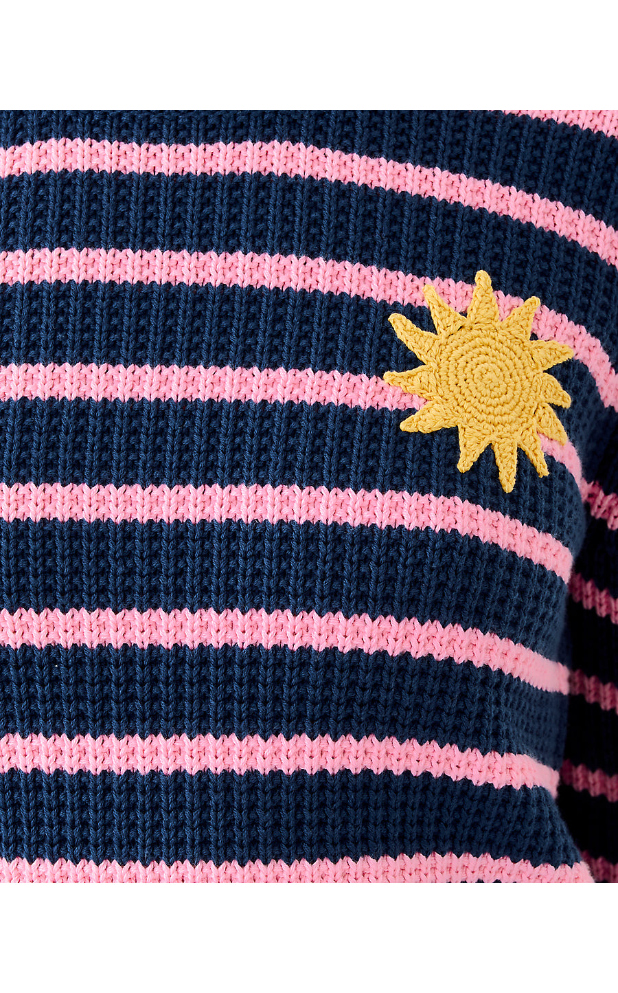 JOVIENNE SWEATER, LOW TIDE NAVY SHINE BRIGHT STRIPE