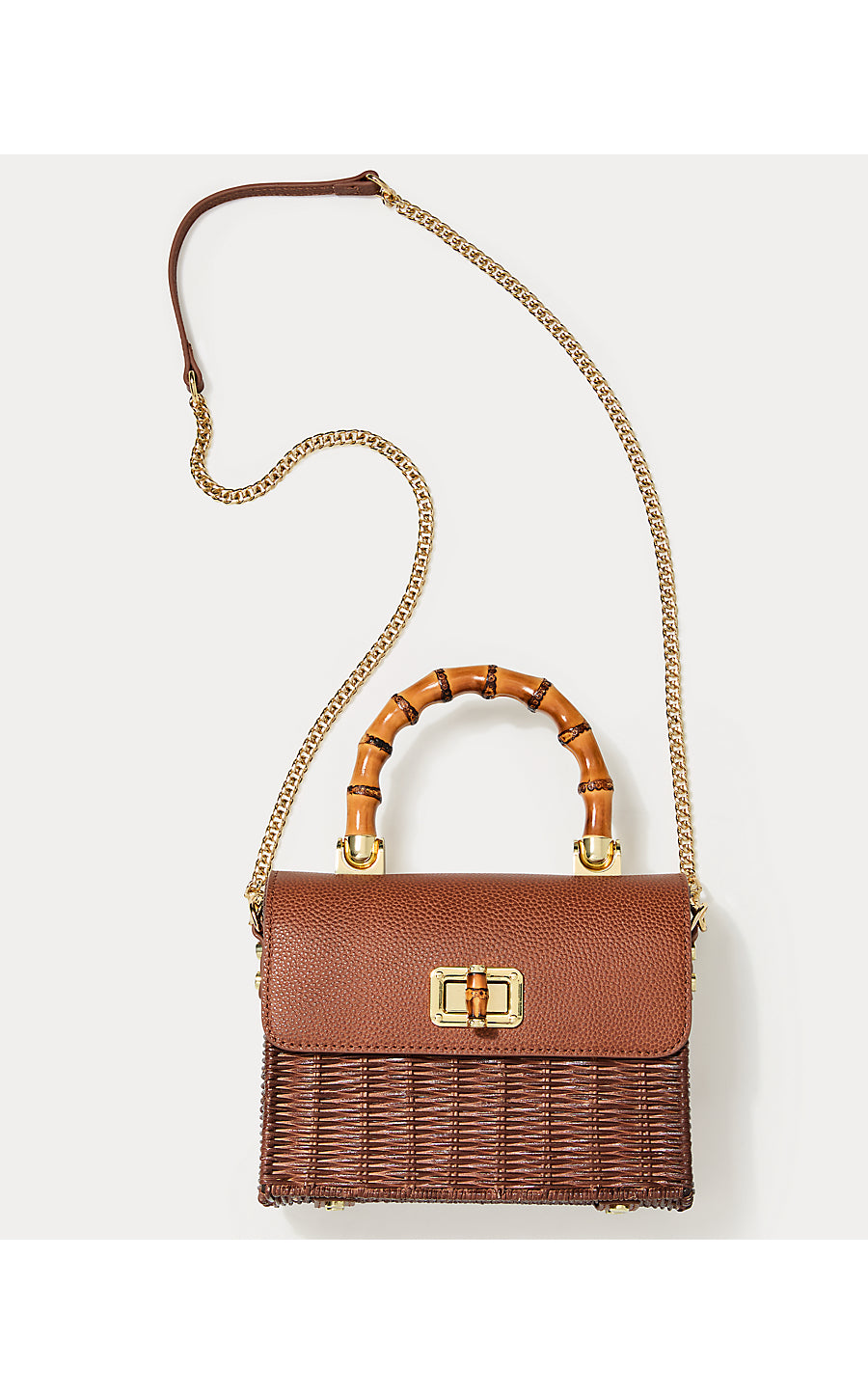 MAURA WICKER TOP HANDLE, BROWN