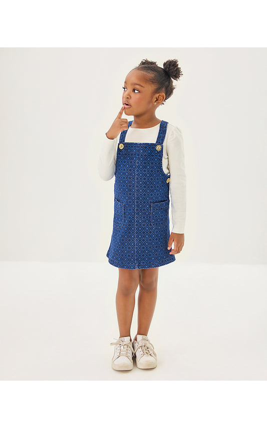 VARNEY OVERALL DRESS, DARK WASH