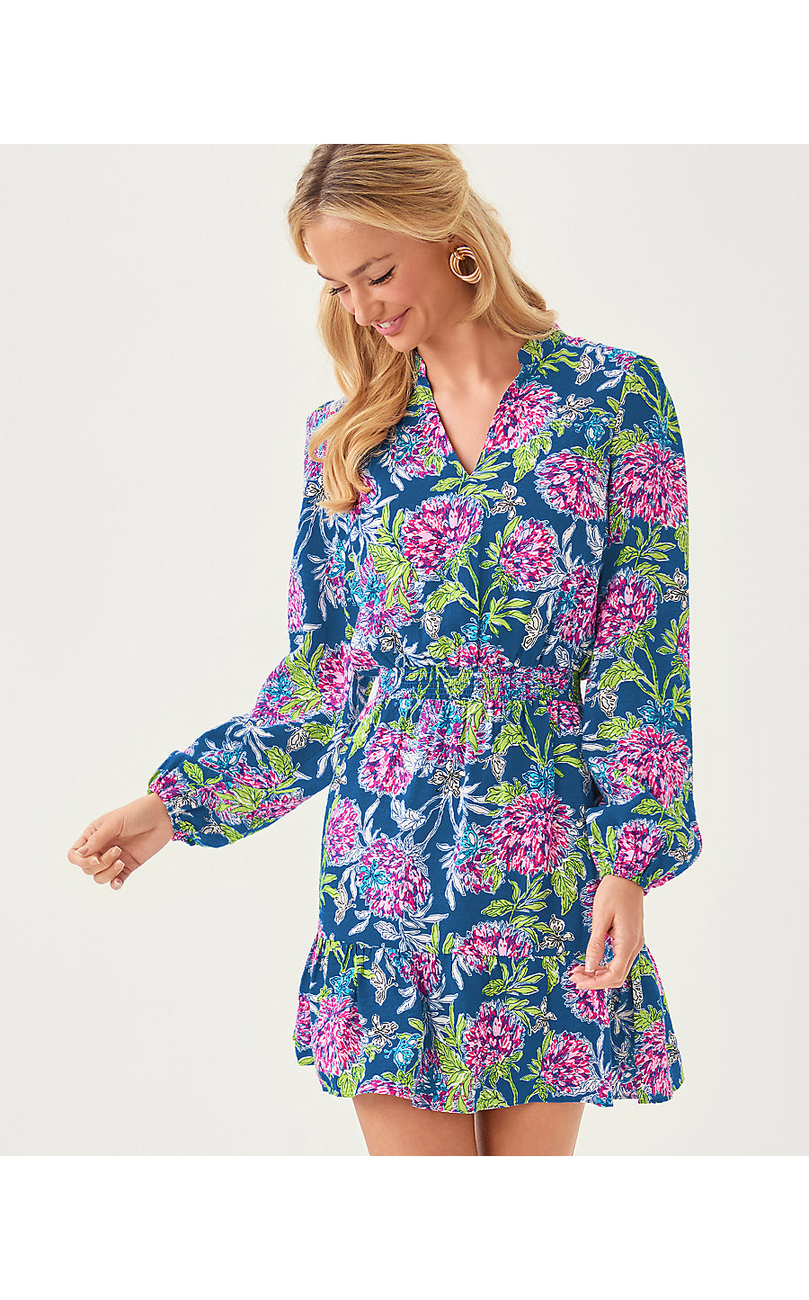 AXTON DRESS, MULTI DAHLIA LICIOUS