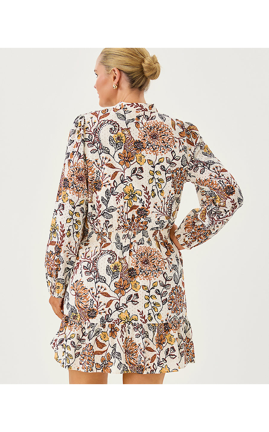 AXTON EYELET DRESS, COCONUT TAKE MEOWT