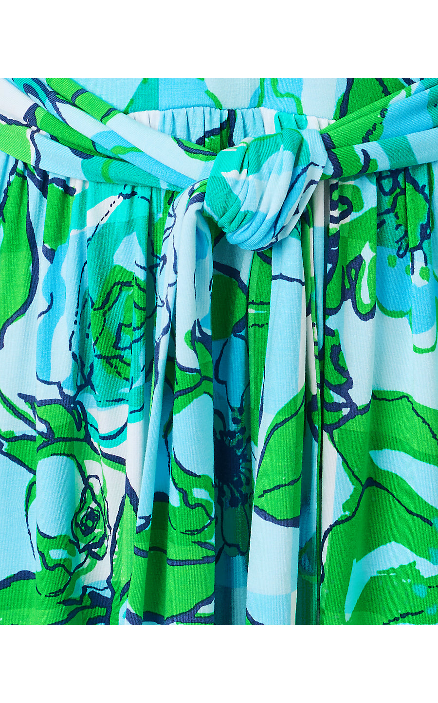 KEENAN MAXI DRESS, CAPRI BLUE ROUSSEAUS ROSES