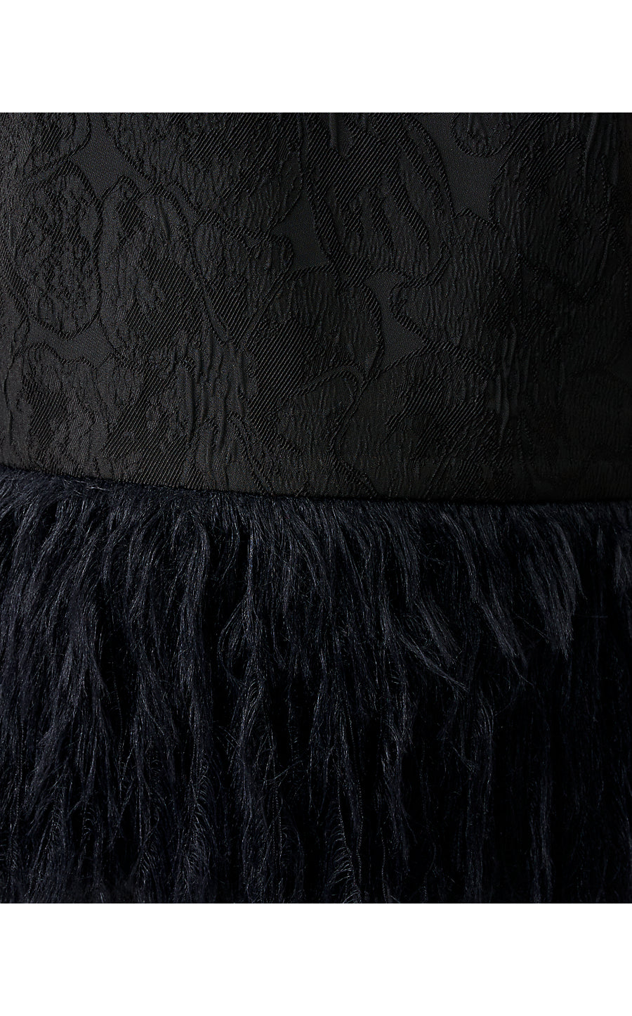 RYLAN V-NECK TOP, NOIR EXPLODED FLOWER STRETCH JACQUARD