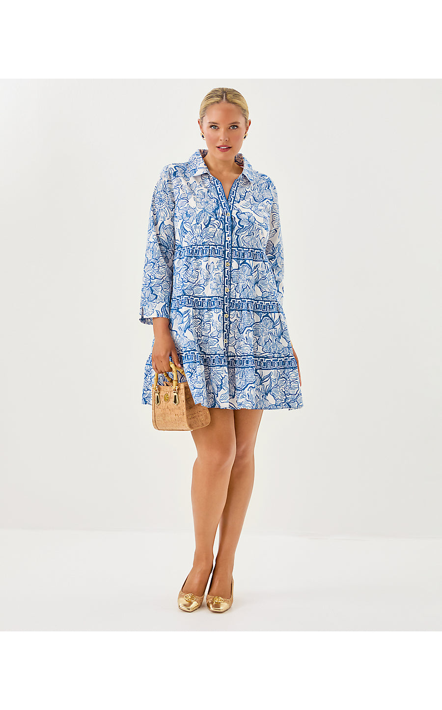ANGIE DRESS, COCONUT UNFORGETTABLE ENGINEERED WOVEN DRESS