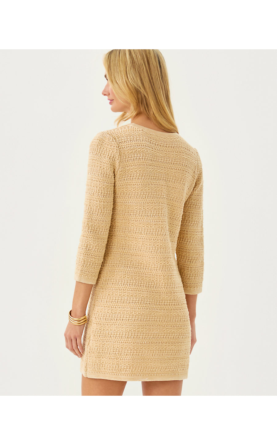RHYSA SWEATER DRESS, RATTAN METALLIC MARL