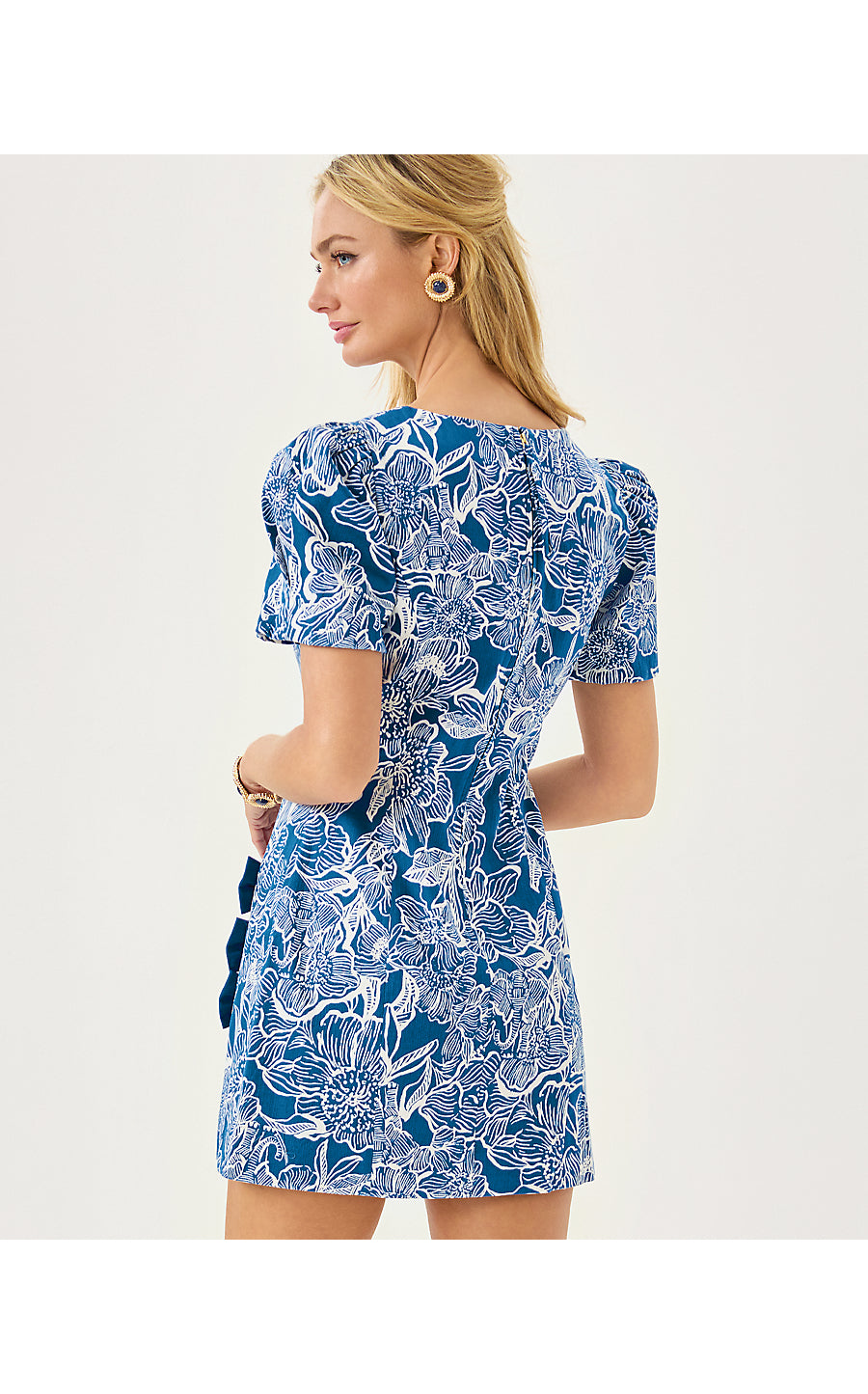 LALA SKIRTED ROMPER, STARLIGHT NAVY UNFORGETTABLE