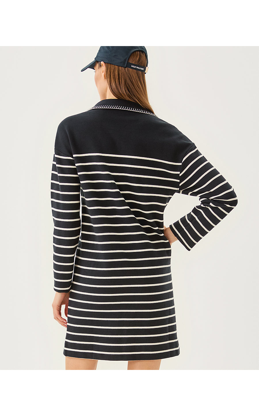 CORVAYA DRESS, NOIR LEGACY STRIPE
