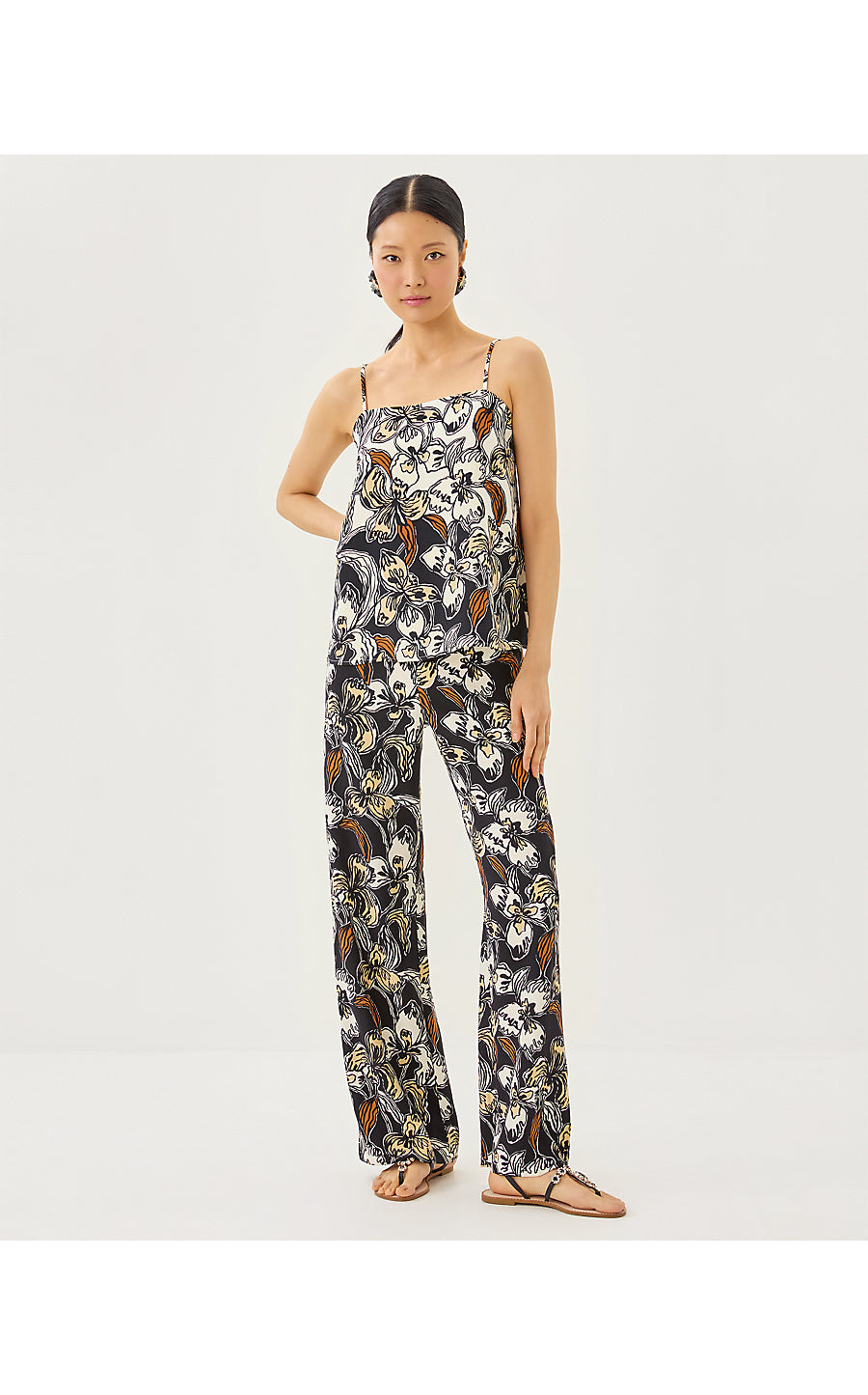 JESSLYN TOP, ONYX IRISISTABLE ENGINEERED WOVEN TOP