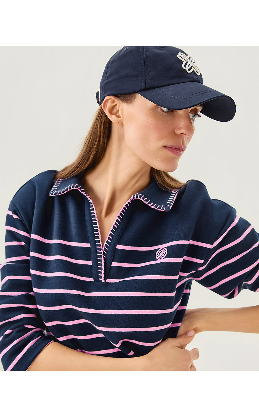 CORVAYA DRESS, LOW TIDE NAVY LEGACY STRIPE