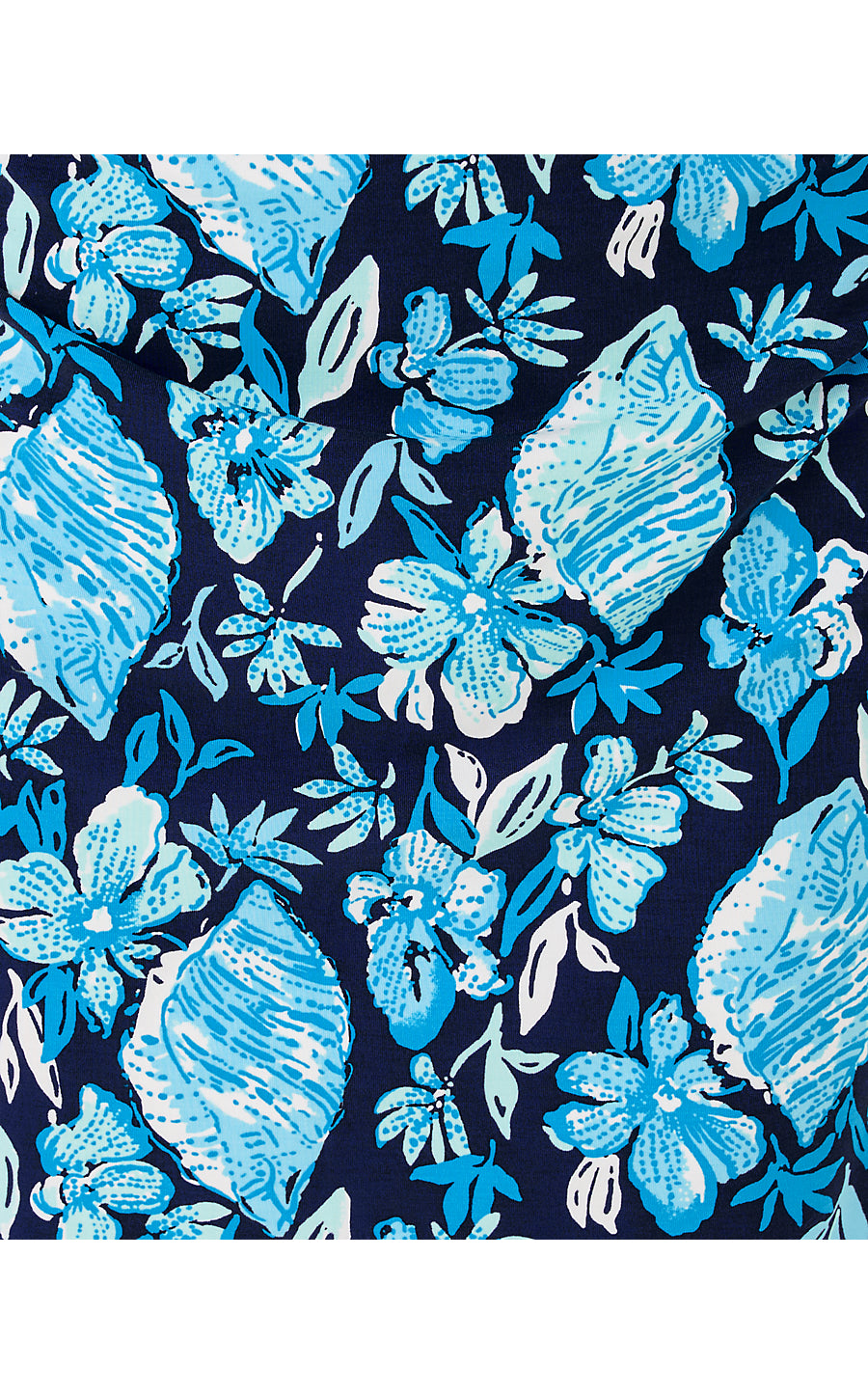 ZAHRA DRESS, LOW TIDE NAVY SEASHELL SPLENDOR