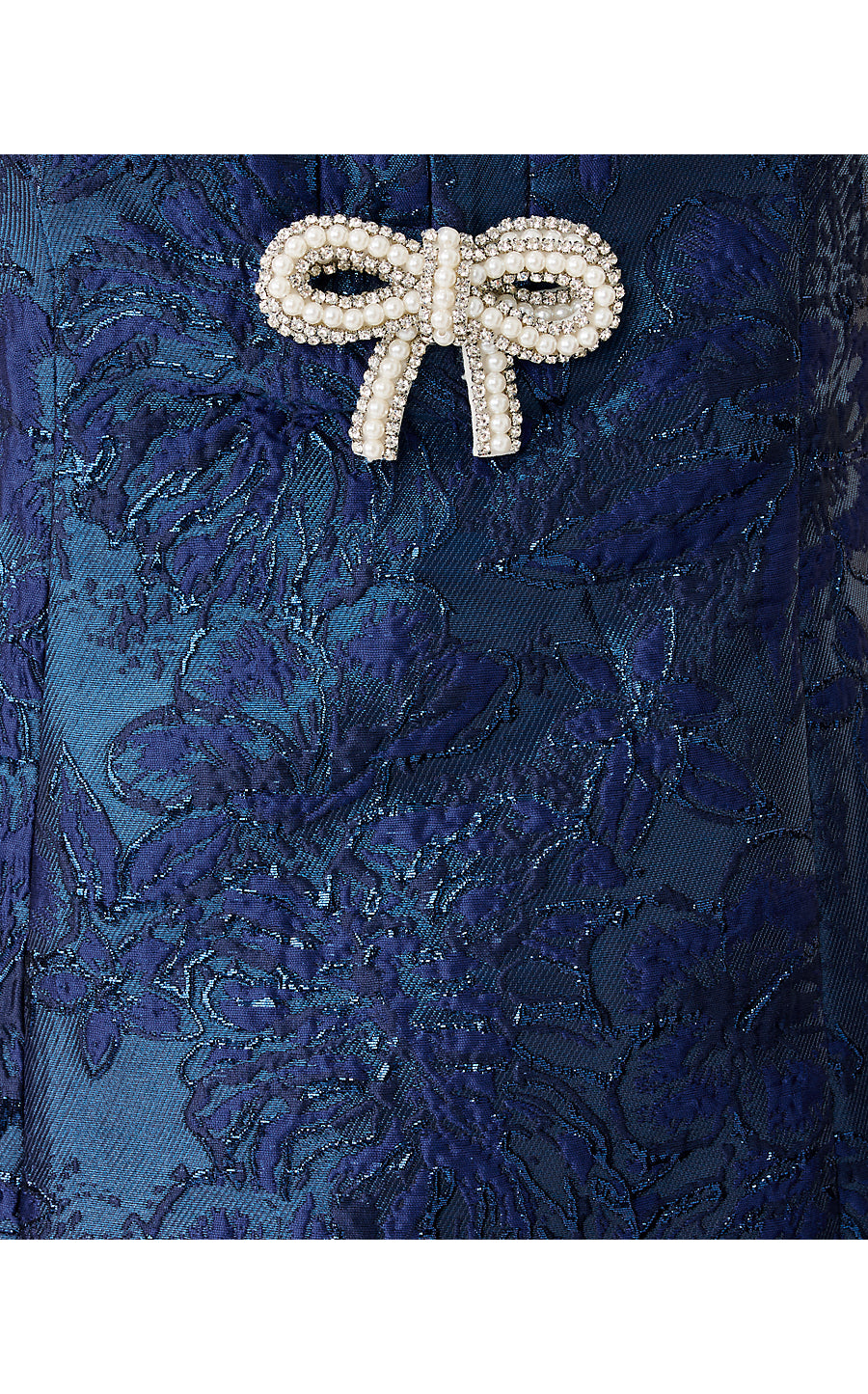 AMELIE SHIFT ROMPER, LOW TIDE NAVY NIGHTSHADE BROCADE