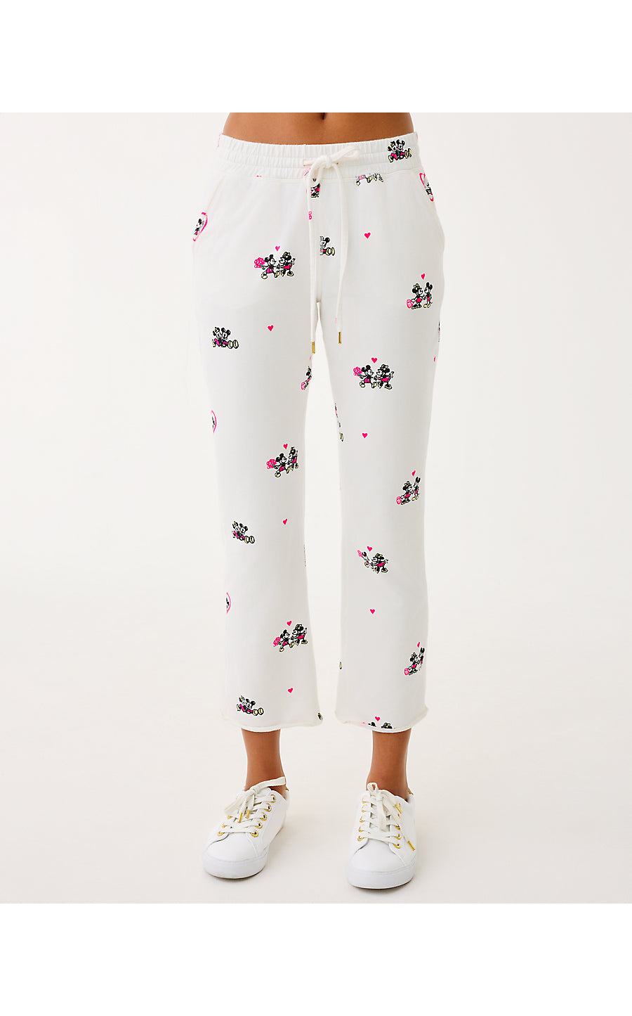 PLAYA CROP TERRY PANT, COCONUT DISNEY HALF DROP
