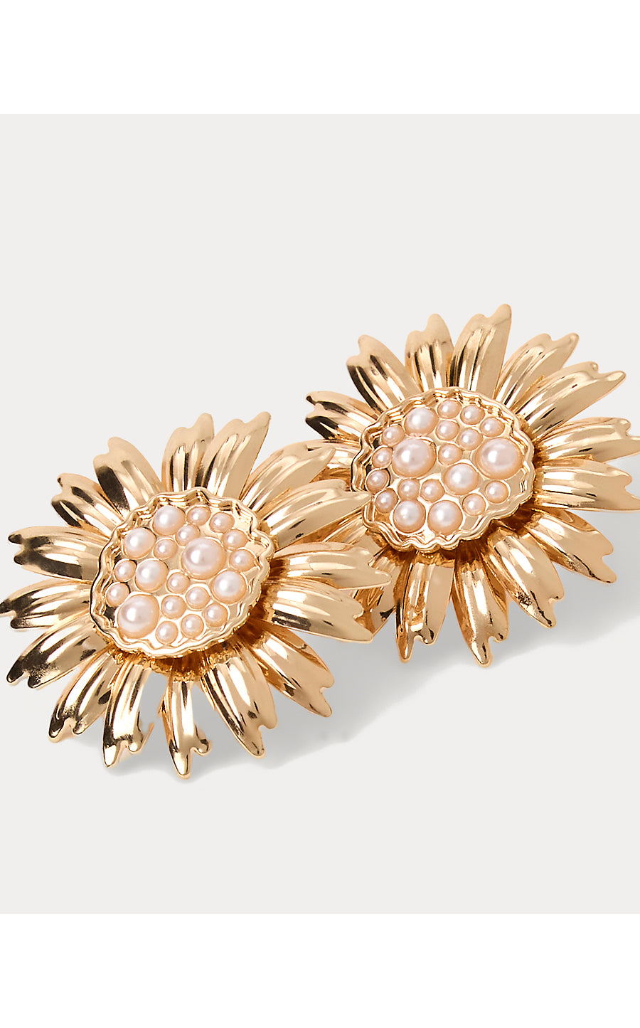 LILLY GARDEN EARRINGS, GOLD METALLIC