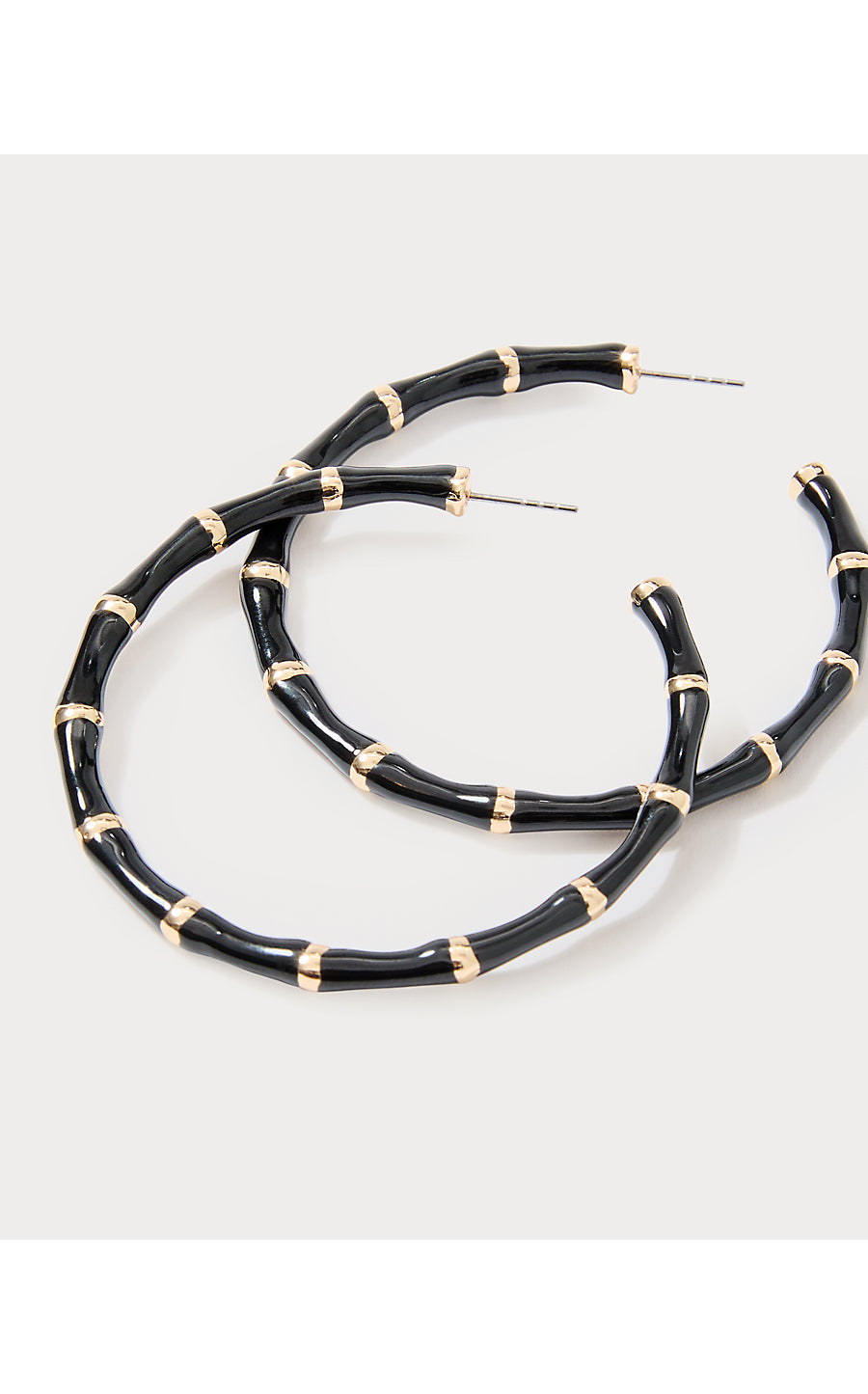 BAMBOO FOREST HOOP EARRING, NOIR
