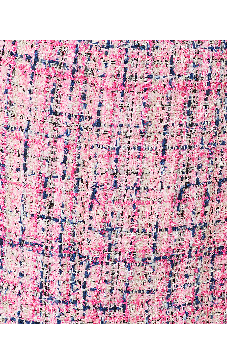 JENNIFER BOUCLE MINI SKIRT, CONFETTI PINK EYELASH TEXTURE BOUCLE