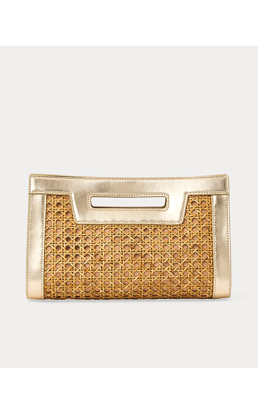 LIZA CANE CLUTCH, NATURAL