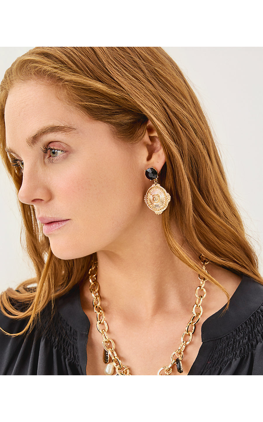 SUNSET SHADOWS EARRINGS, NOIR