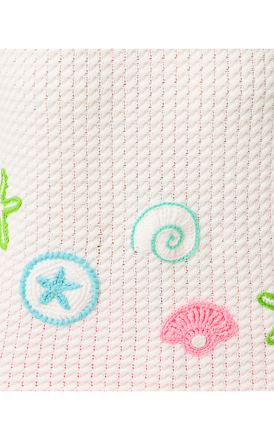ROE SWEATER SHELL, RESORT WHITE STARFISH EMBROIDERY