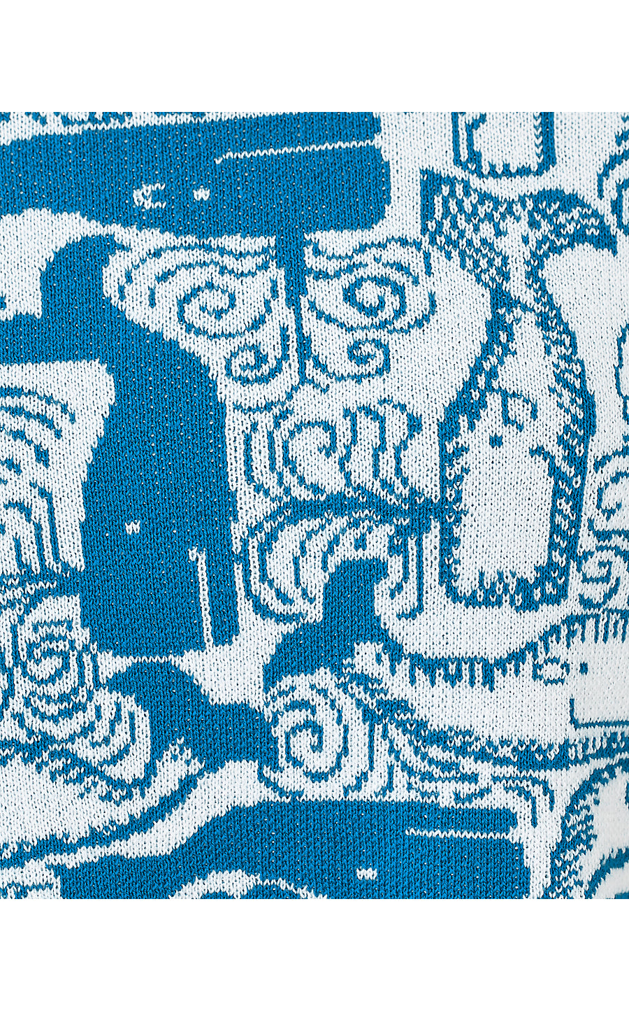 KENDRA SWEATER, NASSAU BLUE THAR SHE BLOWS JACQUARD